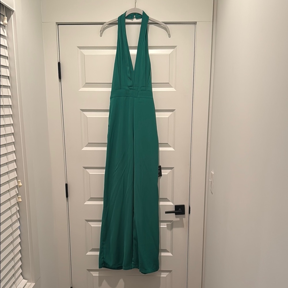 Elegant Green Halter Jumpsuit